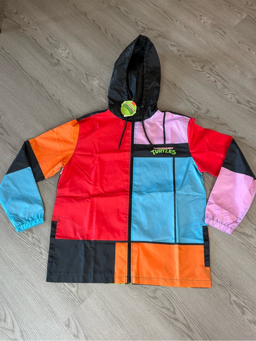 Nickelodeon Multicolor Block Teenage Mutant Ninja Turtles Raincoat